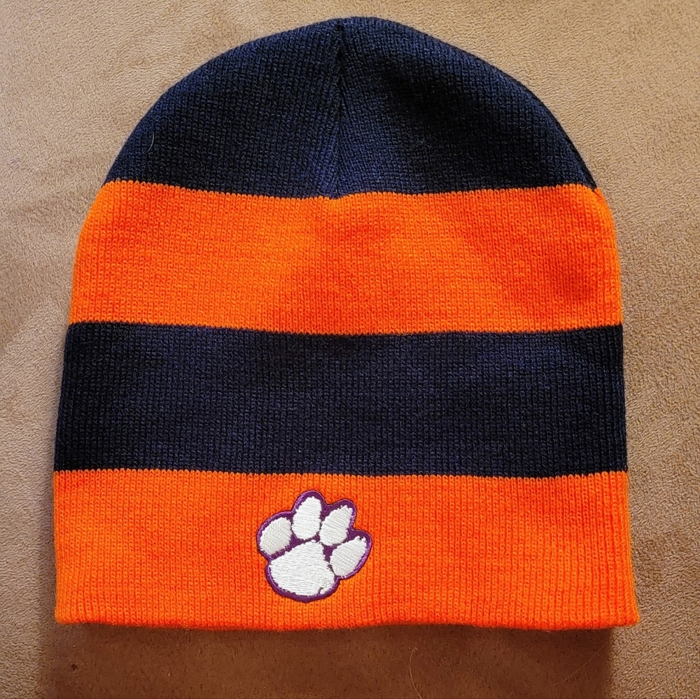 Clemson University Tigers Knitted Skull Cap Beanie Hat - Classic Paws